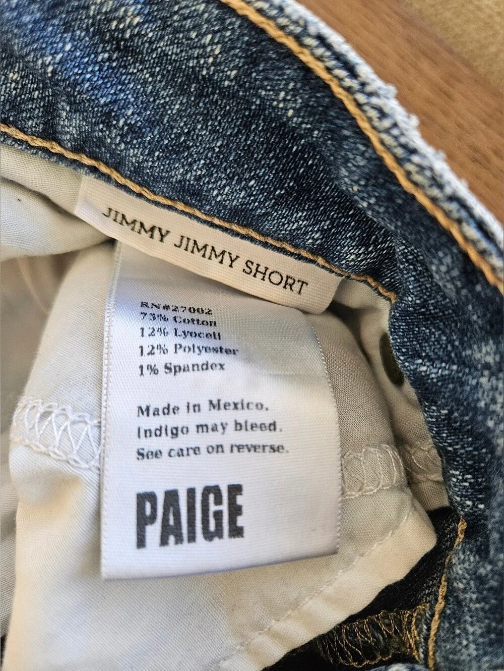 PAIGE Jimmy Jimmy Short Distressed Denim Shorts